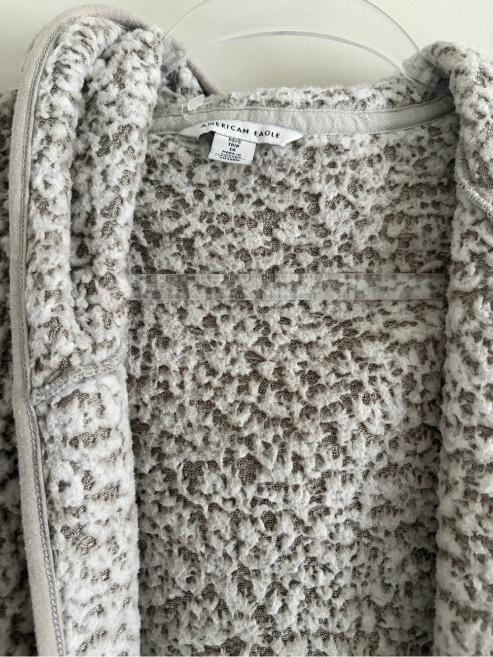 American Eagle Outfitters Sherpa Open-Front Jacket - Picture 2 of 3